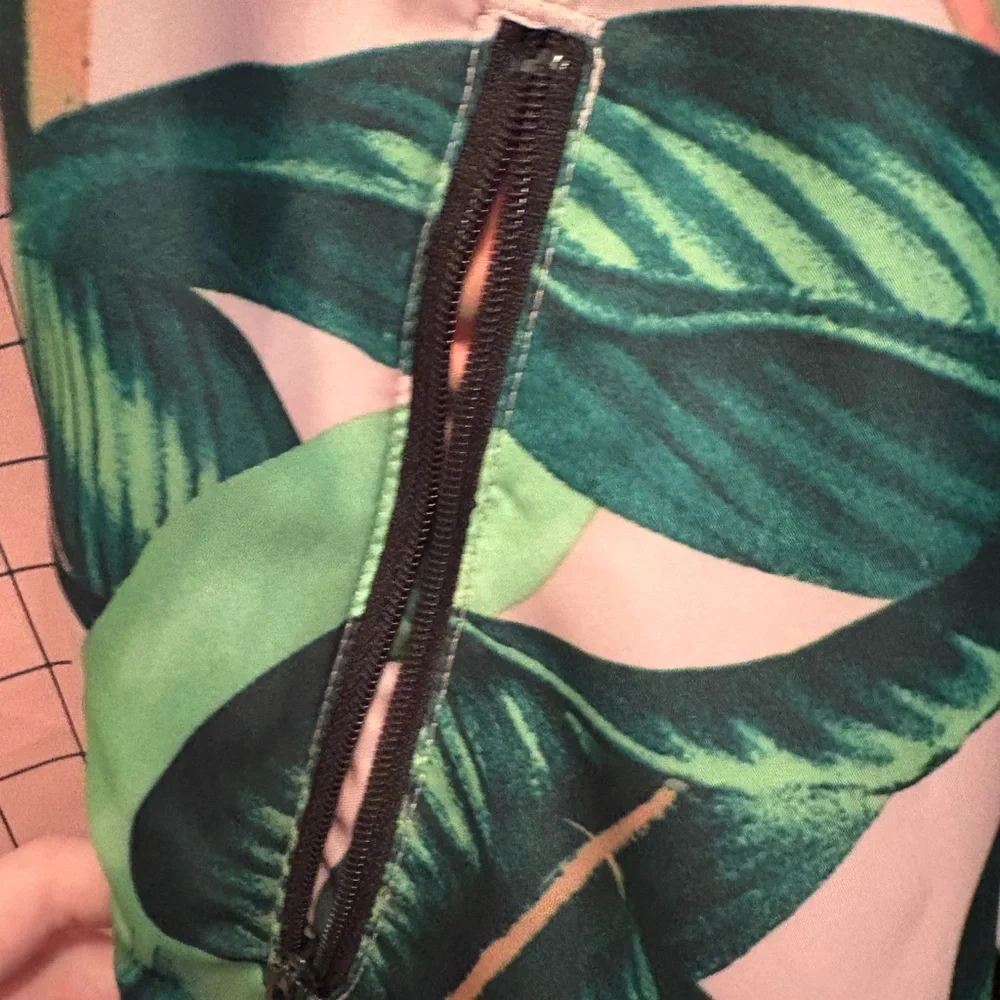 Adidas Tropical Leaf Print Jacket - Pink and Green - Picture 4 of 7